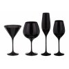 Diamante sklenice na bílé víno Ghost Black 360 ml 2KS