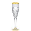 Bohemia Jihlava zlatem dekorované sklenice na šampaňské Nicolette 180 ml 6KS
