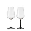 Crystalex sklenice na červené víno Black and White Černá noha 450 ml 2 KS