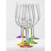 Crystalex set sklenic na červené víno Viola Rainbow 550 ml 6 KS