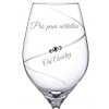 Sklenice na bílé víno pro paní učitelku Silhouette City s krystaly Swarovski 360 ml 1KS