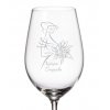 Sklenice na bílé víno NEJLEPŠÍ DRUŽIČKA (s květinami) 350 ml 1KS
