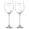 Svatební sklenice na bílé víno Romance simple s krystaly Swarovski 330 ml 2KS