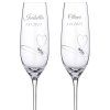 Svatební sklenice na šampaňské Romance simple s krystaly Swarovski 200 ml 2KS