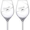 Svatební sklenice na bílé víno Silhouette City s krystaly Swarovski 360 ml 2KS