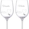 Svatební sklenice na bílé víno Romance s krystaly Swarovski 330 ml 2KS