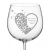 Sklenička na víno pro učitelku SRDCE