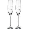 Element sklenice na šampaňské Amore s kamínky Swarovski 210 ml 2KS
