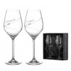 Sklenice na víno pro rodiče s kamínky Swarovski MAMINKA TATÍNEK 2KS