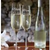 Svatební sklenice na šampaňské Romance s krystaly Swarovski v prémiovém saténovém balení 200 ml 2KS
