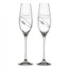 Svatební sklenice na šampaňské Diamond Ring s krystaly Swarovski v prémiovém saténovém balení 210 ml 2KS