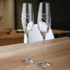 Svatební sklenice na šampaňské Diamond Ring s krystaly Swarovski v prémiovém saténovém balení 210 ml 2KS