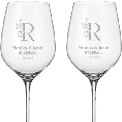 Esküvői fehérboros poharak IFJÚ PÁR 480 ml 2 db