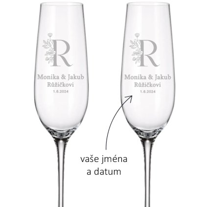 Esküvői pezsgős poharak IFJÚ PÁR 270 ml 2 db