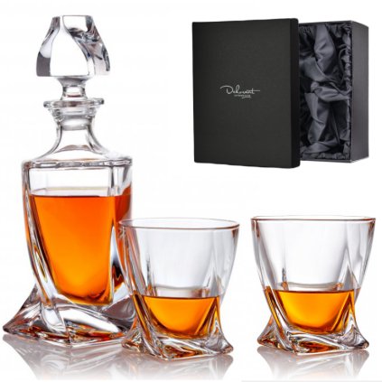 9992 1 crystalite bohemia whisky set quadro v darkovem satenovem baleni 1 2