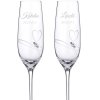 Esküvői pezsgős poharak Romance simple Swarovski kristályokkal 200 ml 2 db