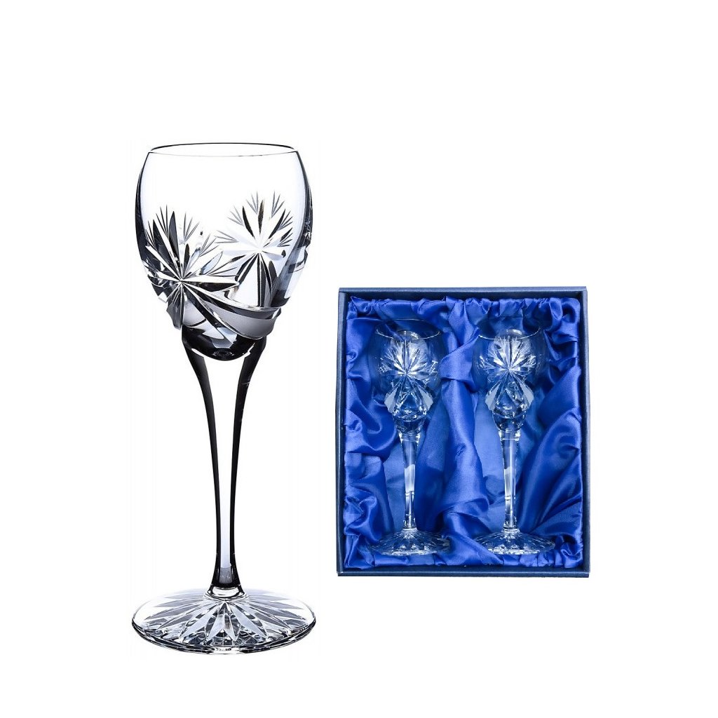 4079 4 bohemia crystal rucne brousene sklenice na liker masle 90 ml 2ks