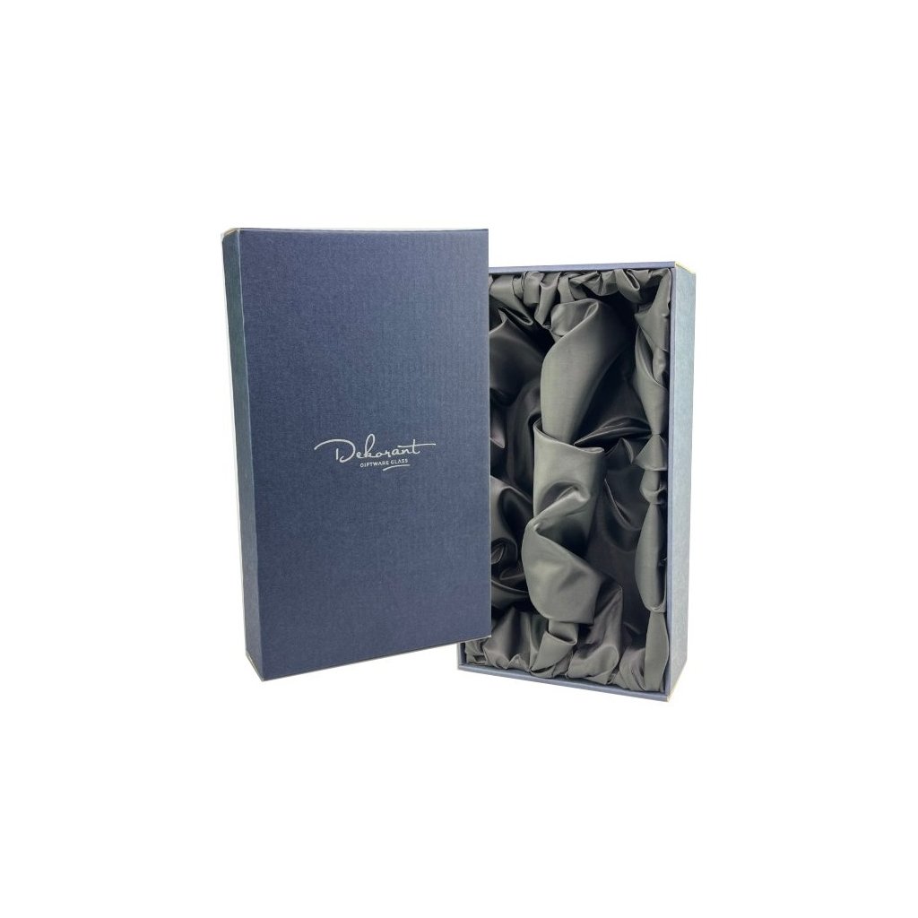 6138 darkova krabice na 2 sklenice na sampanske modro cerna