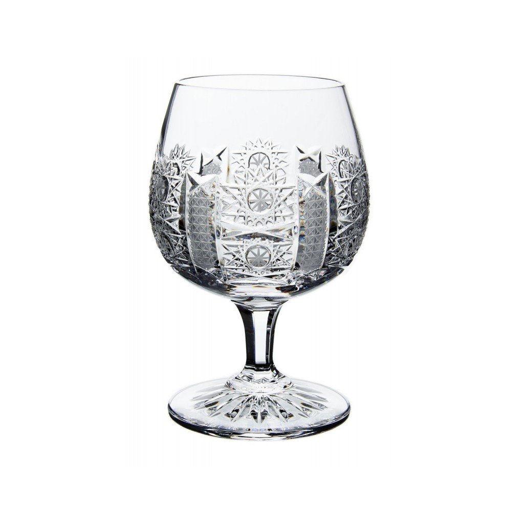 8699 2 bohemia crystal rucne brousene sklenice na rum brandy a konak iris 280 ml 2ks