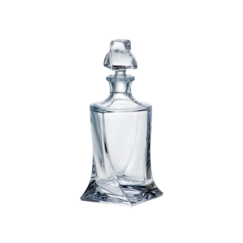 116 crystalite bohemia sklenena karafa na whisky quadro 770 ml