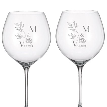 10436 1 svatebni sklenice na cervene vino prstynky 750 ml 2ks