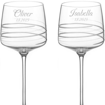 10907 2 svatebni sklenice na cervene vino twist 450 ml 2ks