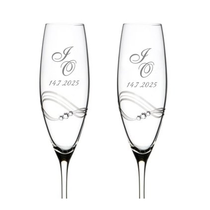 10365 svatebni sklenice na sampanske desire 2 s krystaly swarovski 2ks