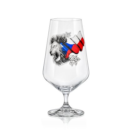 4886 crystalex sklenice na pivo czech in vlajka 540ml 1ks