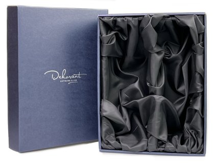 Darčeková krabica na 2 poháre na biele víno modro čierna