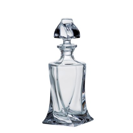 19 crystalite bohemia sklenena karafa na whisky quadro 400 ml