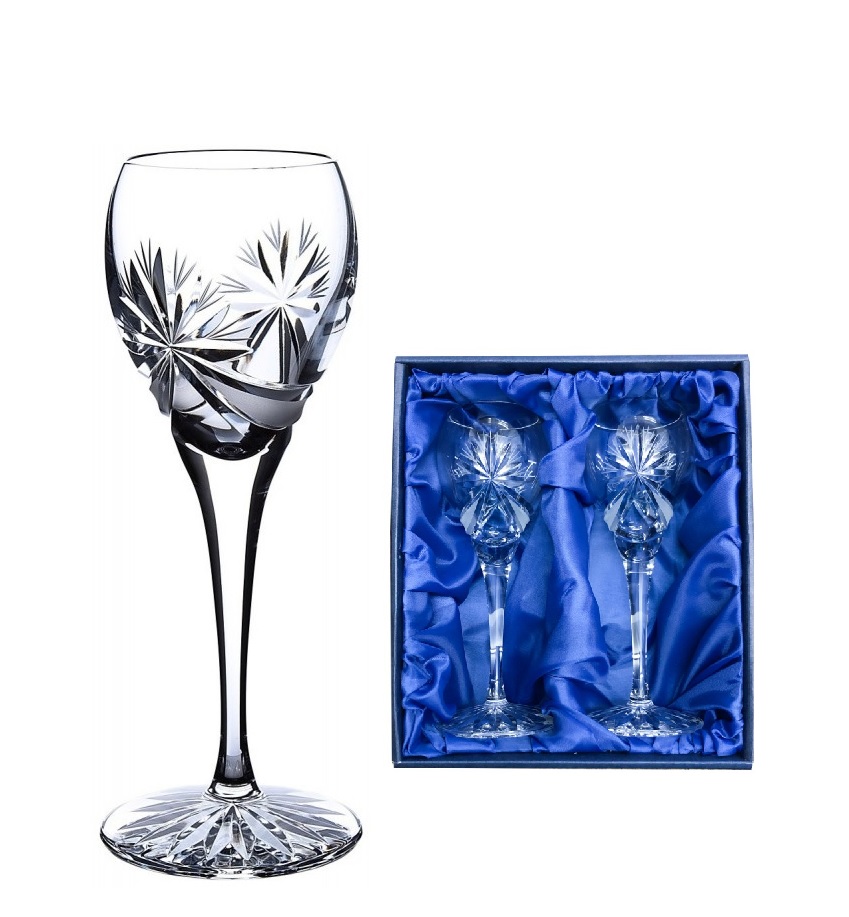 Bohemia Crystal ručne brúsené poháre na Likér Mašle 90 ml 2KS