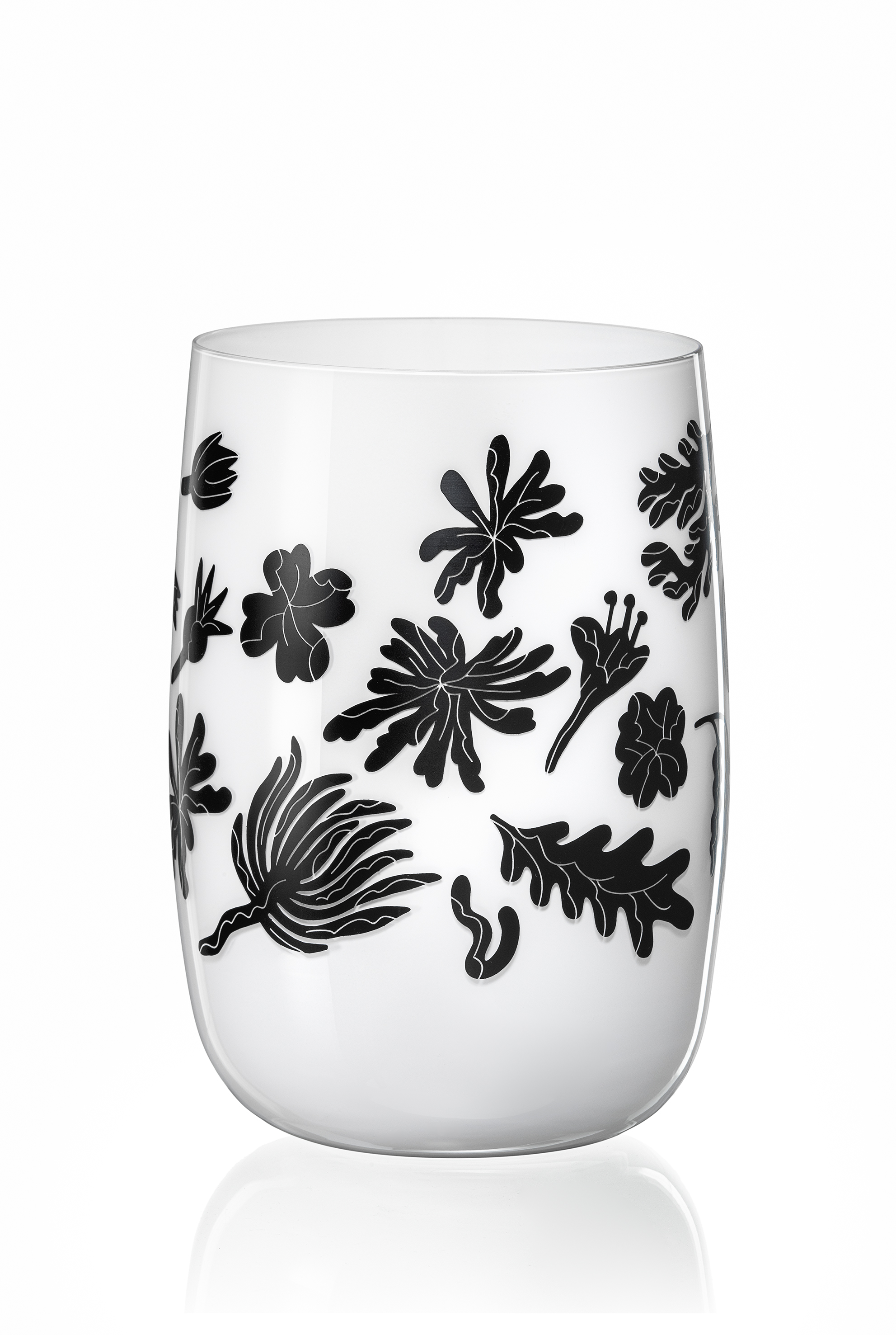 Crystalex sklenená váza Rhizom white 20,5 cm