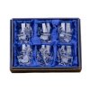 6352 2 bohemia crystal rucne brousene sklenice na destilaty quadro masle 55 ml 6ks