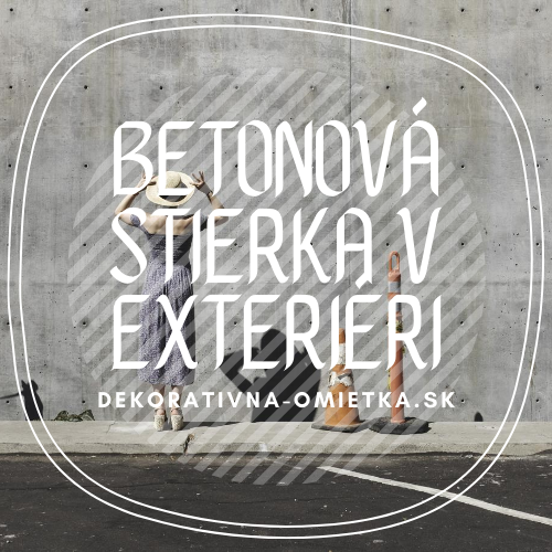 Betónová stierka v exteriéri