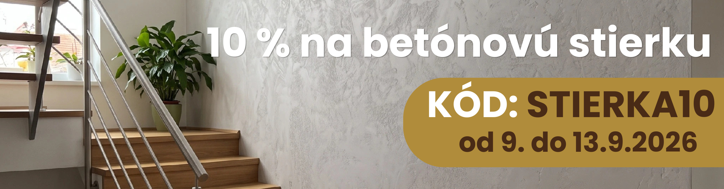10% sleva na betonovou stěrku