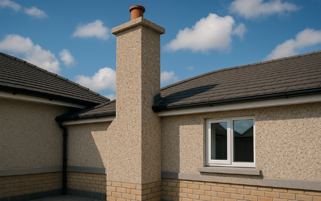 Čím obložit komín? Vyzkoušejte mozaikovou omítku