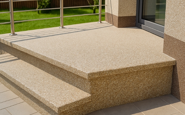 Mozaiková omítka na schody