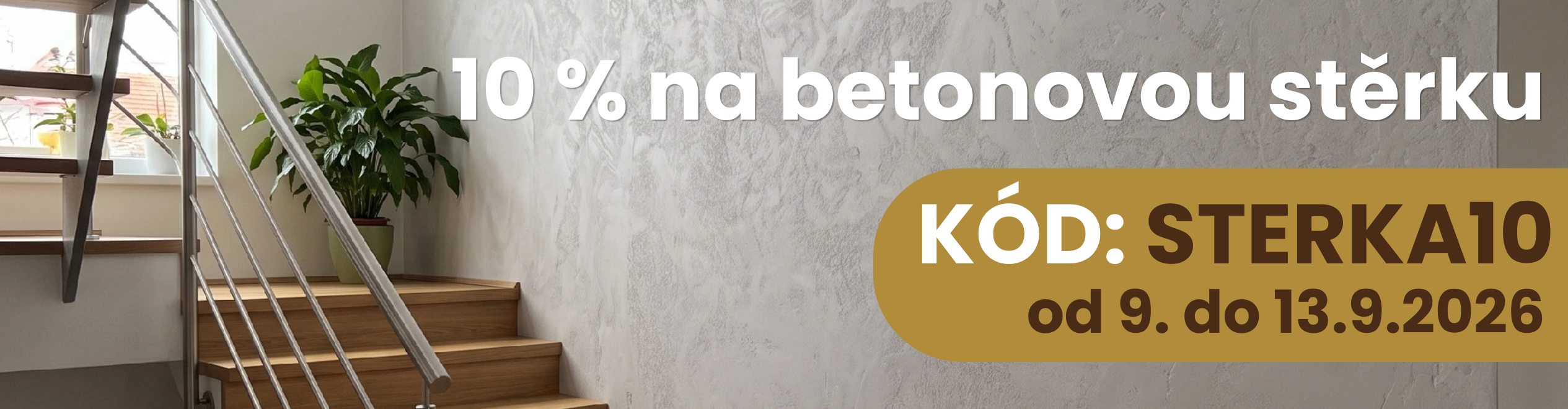 10% sleva na betonovou stěrku