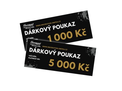 dárkový poukaz na nákup dekorativní omítky