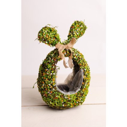 Obal ZAJAC prútený s farebnými bodkami 35cm