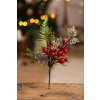 Zápich čečina, stromček a červené bobuľky 28cm