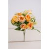 Kytička ružičky s hortenziou ORANŽOVÁ 30cm
