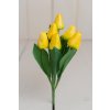 Kytička látkové tulipány v puku ŽLTÉ  34cm