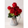 Kytica ruží rôzne veľkosti ČERVENÁ 43cm