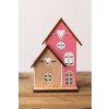 Drevený domček RUŽOVÝ 12,5 cm