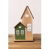 Drevený domček ZELENÝ 12,5 cm