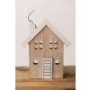 Drevený domček so srdiečkom 17,3cm