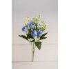 Kytička Ranunculus a prizdoby MODRÝ 30cm