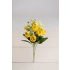 Kytička Ranunculus a prizdoby ŽLTÝ 30cm