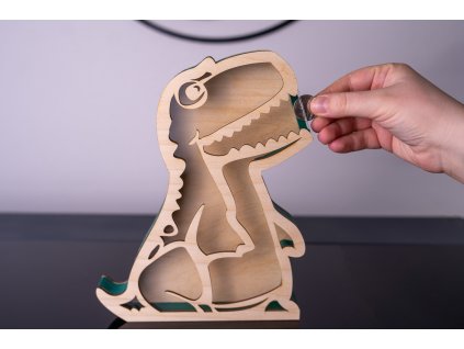 Dino T Rex přírodní rámeček a zada střed č 6 (10)